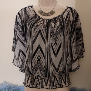 IZ Sheer Layered Blouse